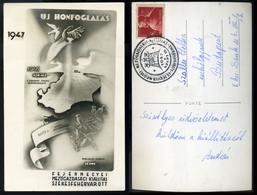 1947. Fejér Megyei Mezőgazdasági Kiállítás, Képeslap, Alkalmi Bélyegzéssel  /  1947 Fejér County Agricultural Expo Vinta - Storia Postale