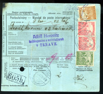 GALGÓC 1919.01, Posta Utalvány Nagyszombatra Küldve, Horovitz - Used Stamps