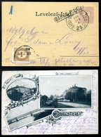 BARCS 1900. Képeslap, Sép Pályaudvari és Mozgóposta Bélyegzéssel, Osztrák Portózással - Postage Due