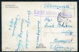 SZOMBATHELY 1943.  II. VH Képeslap, Tábori Postával, Hadikórházi Bélyegzéssel  / HUNGARY WW2 Award Winning Collection - Covers & Documents