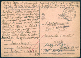 II. VH 1944. TPL  Nagyszőllősről A Katonai Kórházból Visszaküldve, "Címzett Eltávozott Vissza A Feladónak HUNGARY WW2 Aw - Covers & Documents