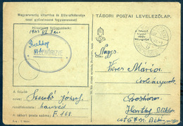 II. VH 1943. Tábori Posta Levlap Tábori Mozgóposta "G" / HUNGARY WW2 Award Winning Collection - Covers & Documents