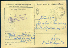 II. VH 1943. Tábori Posta Levlap Tábori Mozgóposta "I" / HUNGARY WW2 Award Winning Collection - Covers & Documents
