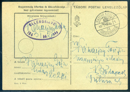 II. VH 1943. Tábori Posta Levlap Tábori Mozgóposta "M" / HUNGARY WW2 Award Winning Collection - Covers & Documents