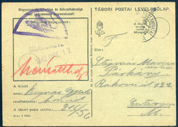 II. VH  1942. Tábori Posta Levlap Dekoratív Rajzos Cenzúra Bélyegzéssel/ HUNGARY WW2 Award Winning Collection - Covers & Documents