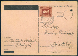 1946. Levlap újdombóvár-Veszprém Jm Mozgóposta Bélyegzéssel - Covers & Documents