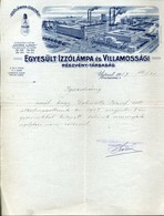Egyesült Izzólámpa és Villamossági Rt. Céges, Fejléces Levél , Újpest 1917. - Unclassified