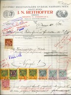 J.N. Reithoffer Ruggyantaáru Gyár , Fejléces,céges Számla Okmánybélyegekkel (I. Infláció) Budapest 1924. - Covers & Documents
