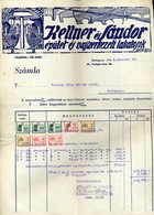 Kellner és Sándor , Fejléces,céges Számla Okmánybélyegekkel Budapest 1945 - Covers & Documents