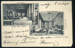 LIPIK 1905. Kávéház, Biliárd Régi Képeslap  /  LIPIK 1905 Café Billiards Vintage Pic. P.card - Hungary
