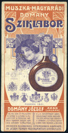 SZÁMOLÓ CÉDULA 1910 Cca. Régi Reklám Grafika , Arad, Domány Sziklabor   /  COUNTING CARD Ca 1910 Vintage Adv. Graphics,  - Unclassified