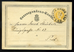 GYULAFEHÉRVÁR 1870. 2Kr-os Díjjegyes Levlap Szép Bélyegzéssel Pestre Küldve  /  1870 2Kr Stationery P.card Nice Pmk To P - Usati