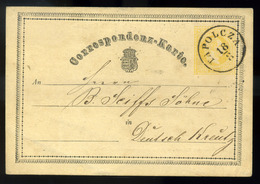 TAPOLCA 1870. 2Kr-os Díjjegyes Levlap Szép Bélyegzéssel Németkeresztre Küldve  /  1870  2Kr Stationery P.card Nice Pmk T - Usati