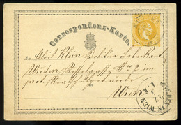 KUTINA 1871. 2Kr-os Díjjegyes Levlap Szép  Bélyegzéssel Pestre Küldve  /  1871  2Kr Stationery P.card Nice Pmk To Pest - Usati