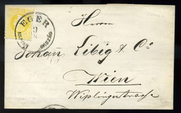 EGER 1868. Szép 2kr-os Levél , Ritka Bélyegzéssel Bécsbe Küldve - Usati