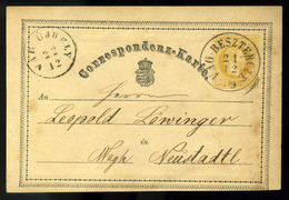 VÁGBESZTERCE 1869. 2Kr-os Díjjegyes Lap,szép Bélyegzéssel Vágújhelyre Küldve  /  1869  2Kr Stationery P.card Nice Pmk To - Usati