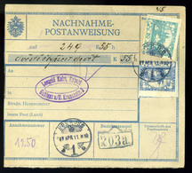 EPERJES 1919.04. Osztrák Postautalvány, Hradzsin Bélyegekkel, Túlélő Magyar Bélyegzéssel - Storia Postale