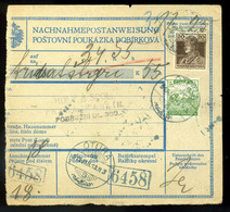 ÓTURA 1919.01. Osztrák Postautalvány, Arató-Károly Vegyes Bérmentesítéssel, Cseh Előfutár - Used Stamps