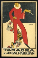 BUDAPEST 1917. Tanagra  Az Angol Parkban , Ritka Reklám Képeslap Sign : Jeney Jenő  /  BUDAPEST 1917 Tanagra In The Engl - Hungary