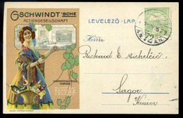 BUDAPEST 1910. Gschwindt Litho Reklám Képeslap  /  BUDAPEST 1910 Gschwindt Litho Adv. Vintage Pic. P.card - Hungary