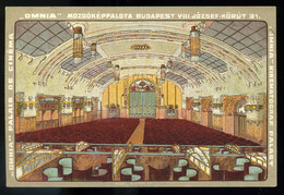 BUDAPEST 1913. VIII. József Körút 31., Omnia Mozgóképpalota Litho Reklám Képeslap - Hungary