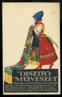 BUDAPEST 1935. Iparművészeti Iskola, Diszitő Művészet , Reklám Képeslap  /  BUDAPEST 1935 Arts And Crafts School, Deacor - Hungary