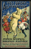 BUDAPEST 1916. Télisport A Fővárosi állatkertben, Reklám Képeslap / BUDAPEST 1916 Winter Sport In The City Zoo, Adv. Vin - Hungary