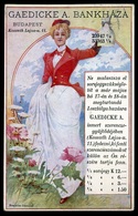 BUDAPEST 1904. Gaedicke A. Bankháza, Ritka Reklám Képeslap, Céglyukasztásos Bélyeggel  /  BUDAPEST 1904 A. Gaedicke Bank - Usati