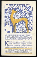 BUDAPEST Országos Iparművészeti Iskola , Céges Reklámkártya (képeslap Méret)  /  BUDAPEST Nat. Arts And Crafts School Co - Sin Clasificación