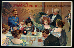 BUDAPEST 1906. Zwack J. és Társai , Ritka Litho Reklám  Képeslap  /  BUDAPEST 1906 J. Zwack And Partners, Rare Litho Adv - Religione & Esoterismo