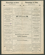 BUDAPEST 1877. Rózsavölgyi és Társa, Zenemű Kereskedés, Korai  Céges Számla A Budai Zeneakadémia Részére - Unclassified