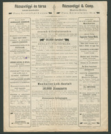 BUDAPEST 1877. Rózsavölgyi és Társa, Zenemű Kereskedés, Korai  Céges Számla A Budai Zeneakadémia Részére - Sin Clasificación