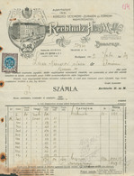 BUDAPEST 1912. Rechnitz , Vetemény-Zsiradék Nagykereskedés, Fejléces,céges Számla - Unclassified