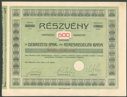 DEBRECEN 1912. Ipar és Kereskedelmi Bank Részvény - Unclassified
