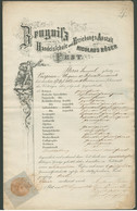 PEST 1873. Dekoratív Ipariskolai, Fametszetes Bízonyítvány, Stern Sámuel Részére - Unclassified