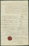 KUNSZENTMIKLÓS 1839. Dekoratív, Viaszpecsétes Magyar Nyelvű Dokumentum - Unclassified