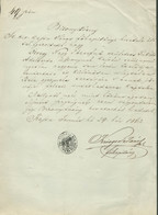 KASSA 1862. Érdekes "Vagyontalansági Bizonyítvány" A Főkapitány Aláírásával - Unclassified