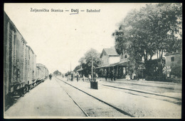 DALJ 1914. Pályaudvar, Régi Képeslap  /  DALJ 1914 Train Station Vintage Pic. P.card - Hungary