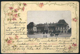 KECSKEMÉT 1900. Honvéd Laktanya Régi Litho Képeslap (törések)  /  KECSKEMÉT 1900 Homeguard Barracks Litho Vintage Pic. P - Hungary