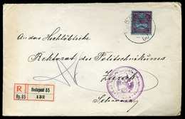 BUDAPEST 1915. Ajánlott Levél 50f Svájcba Küldve, Cenzúrázva - Used Stamps