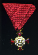 ARANY ÉRDEMKERESZT Vörös Szalagon (bronz) AUSTRIA-HUNGARY - Armee