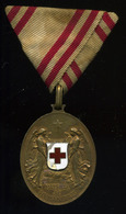 VÖRÖSKERESZT BRONZ DÍSZÉREM Hadiékítmény Nélkül Red Cross AUSTRIA-HUNGARY - Army