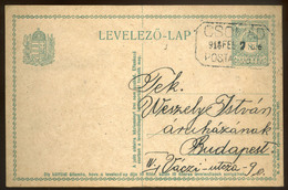 CSOMÁD 1918. Díjjegyes Levlap, Postaügynökségi Bélyegzéssel  /  1918 Stationery P.card Postal Agency Pmk - Used Stamps