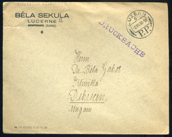 SVÁJC 1916. Szekula Levél Debrecenbe Címezve - Covers & Documents