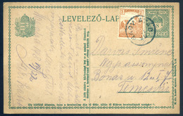 NAGYATÁD 1918. Kiegészített Díjjegyes Lap Temesvárra Küldve  /  1918 Uprated Stationery Card To Temesvár - Used Stamps