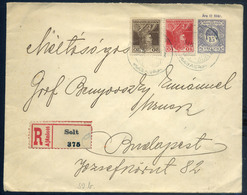 SOLT 1918. Kiegészített, Ajánlott Díjjegyes Boríték - Used Stamps