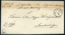 OLSNITZ / MURASZOMBAT 1859. Ex Offo Levél Szombathelyre  /  1859 Official Letter To Szombathely - Slovenia