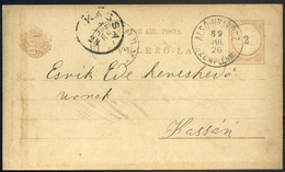 ALSÓHRABÓC / Nižný Hrabovec 1889. Díjjegyes Levlap, Ritka Bélyegzéssel  /  1889 Stationery P.card Rare Pmk - Used Stamps