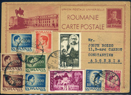 ROMÁNIA 1947. Dekoratív Inflációs Levlap Algériába Küldve - Covers & Documents