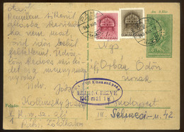 PÁHI 1943. Díjjegyes Levlap, Közmunka Szolgálatos Bélyegzéssel Budapestre Küldve  /  1943 Stationery P.card Work Detail - Used Stamps